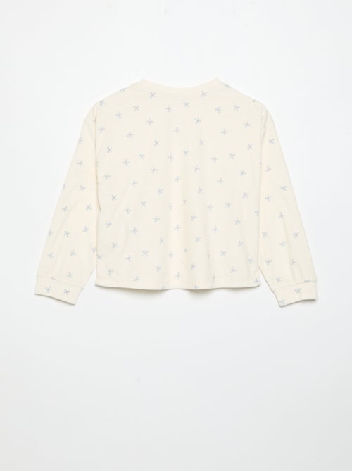 Bedrukte 2-delige pyjama - Sweater + broek - Kiabi