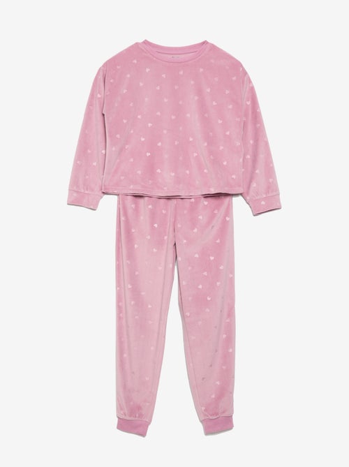 Bedrukte 2-delige pyjama - Sweater + broek - Kiabi