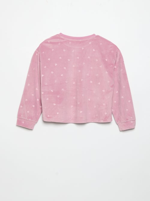 Bedrukte 2-delige pyjama - Sweater + broek - Kiabi