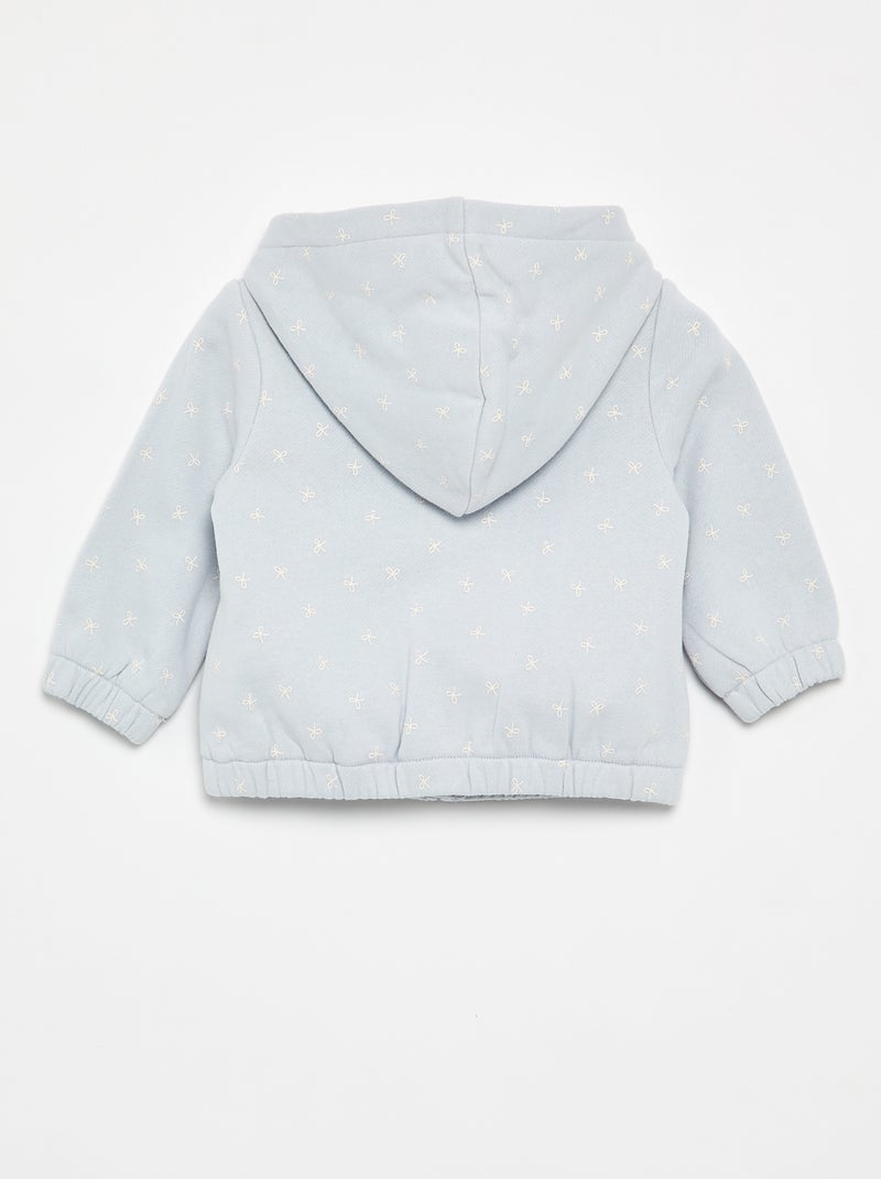 Bedrukte capuchonsweater Blauw - Kiabi