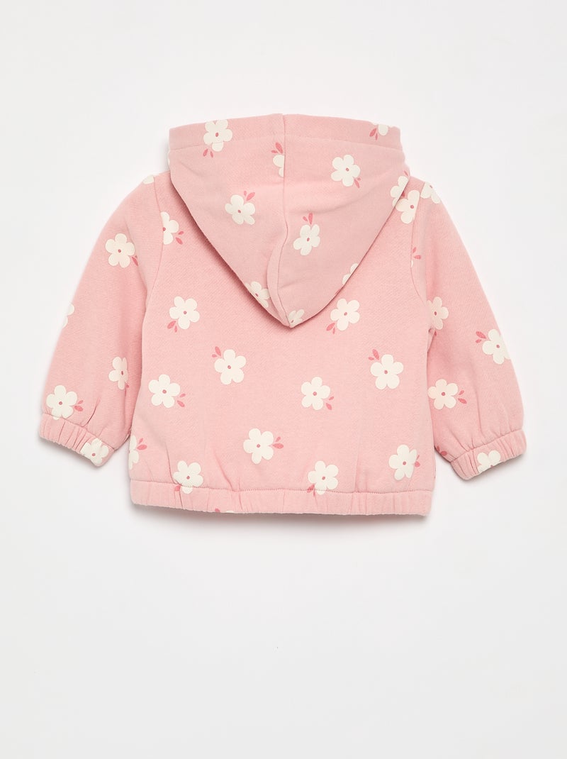 Bedrukte capuchonsweater Rose - Kiabi