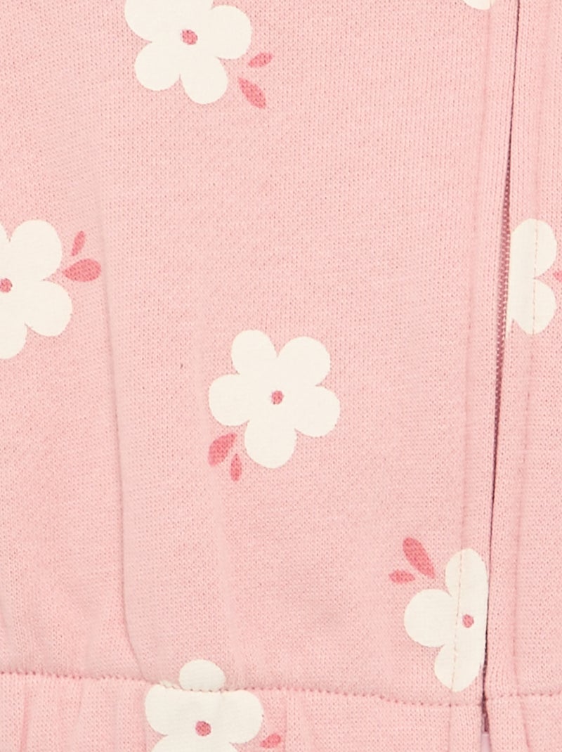 Bedrukte capuchonsweater Rose - Kiabi