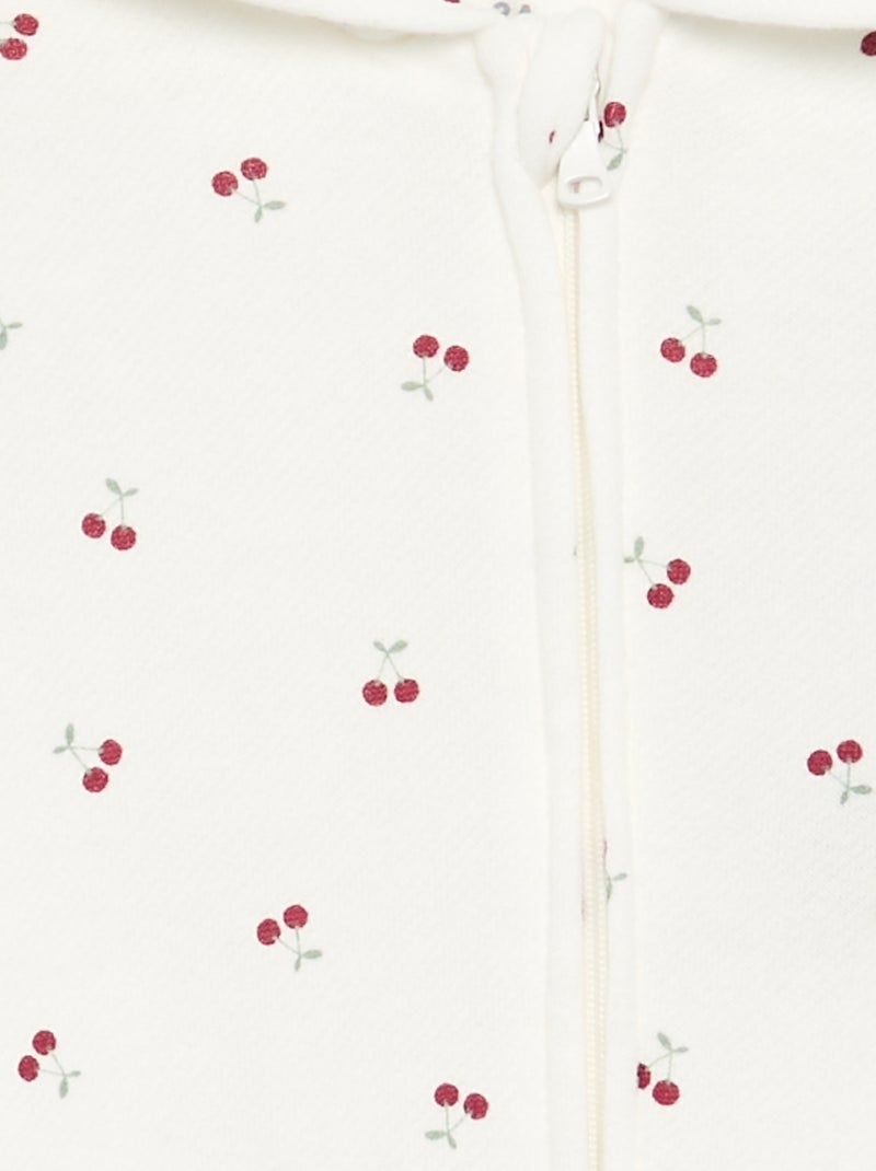 Bedrukte capuchonsweater Wit - Kiabi