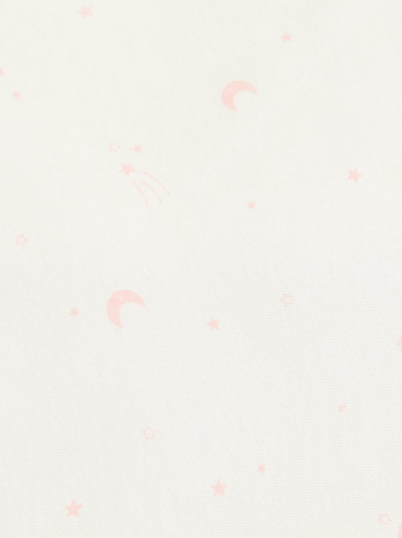 Bedrukte deken van jerseytricot en fleece Rose - Kiabi