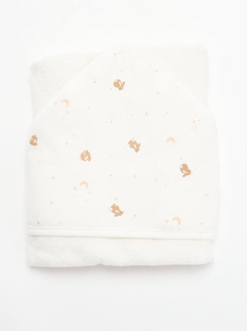 Bedrukte deken van katoenen jerseytricot en fleece - Kiabi Bedrukte deken van katoenen jerseytricot en fleece - Kiabi