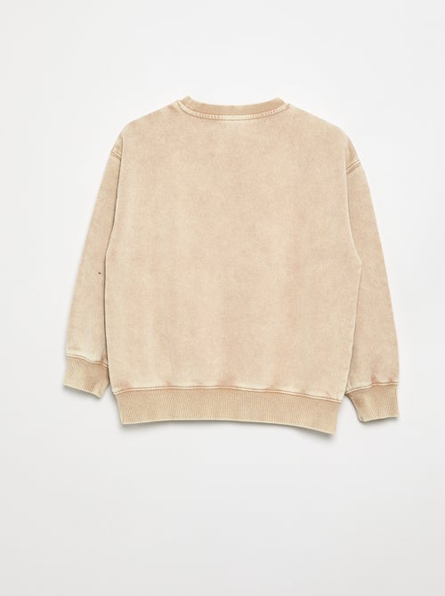 Bedrukte French Terry-sweater - Kiabi