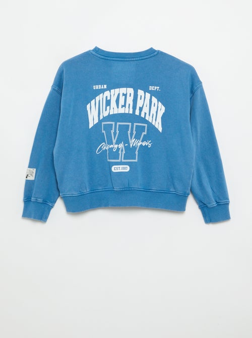 Bedrukte French Terry-sweater - Kiabi