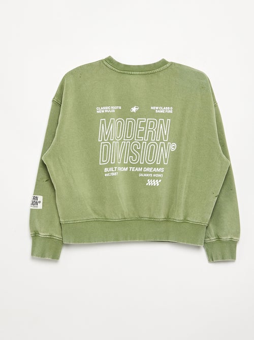 Bedrukte French Terry-sweater - Kiabi