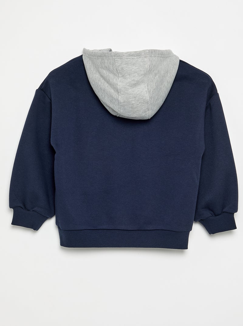Bedrukte hoodie Blauw - Kiabi