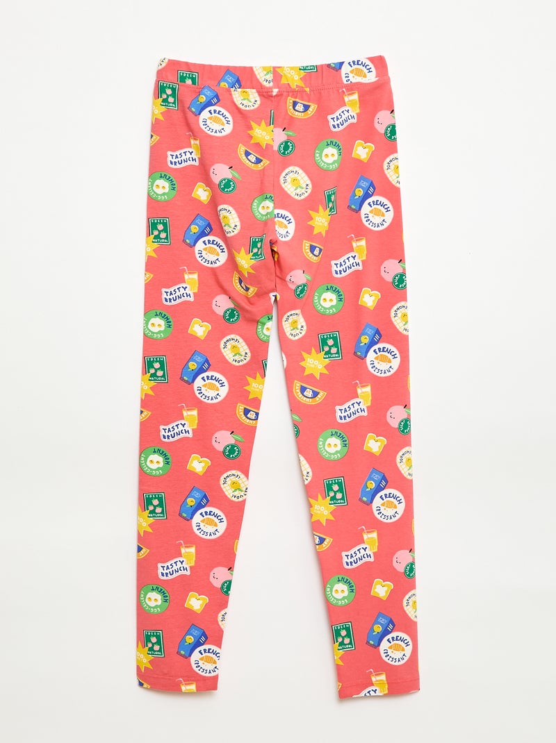 Bedrukte legging - Grafik Edition Rood - Kiabi