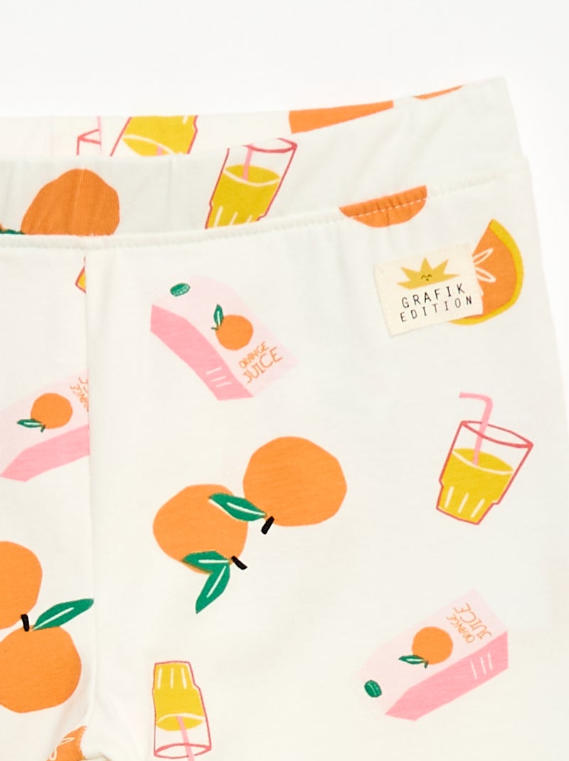 Bedrukte legging - Grafik Edition Wit - Kiabi