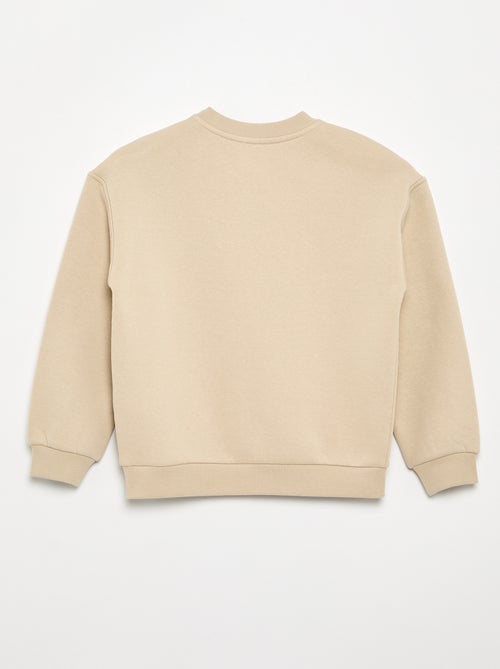 Bedrukte molton sweater - gemakkelijk aan te trekken collectie - Kiabi