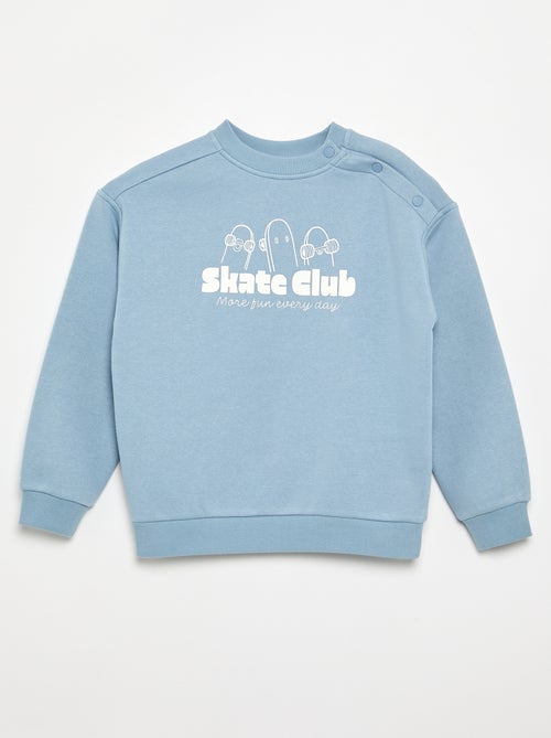 Bedrukte molton sweater - gemakkelijk aan te trekken collectie - Kiabi