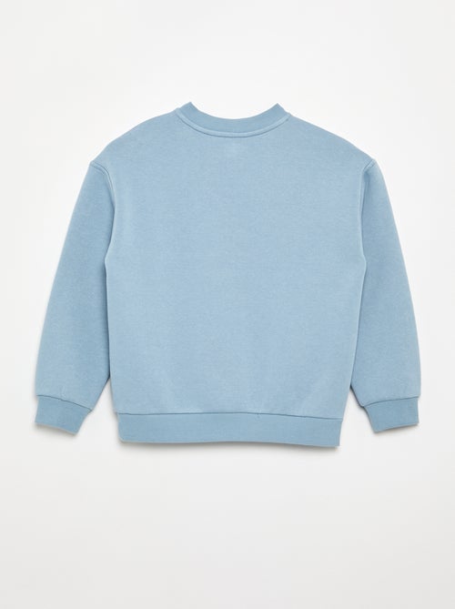 Bedrukte molton sweater - gemakkelijk aan te trekken collectie - Kiabi