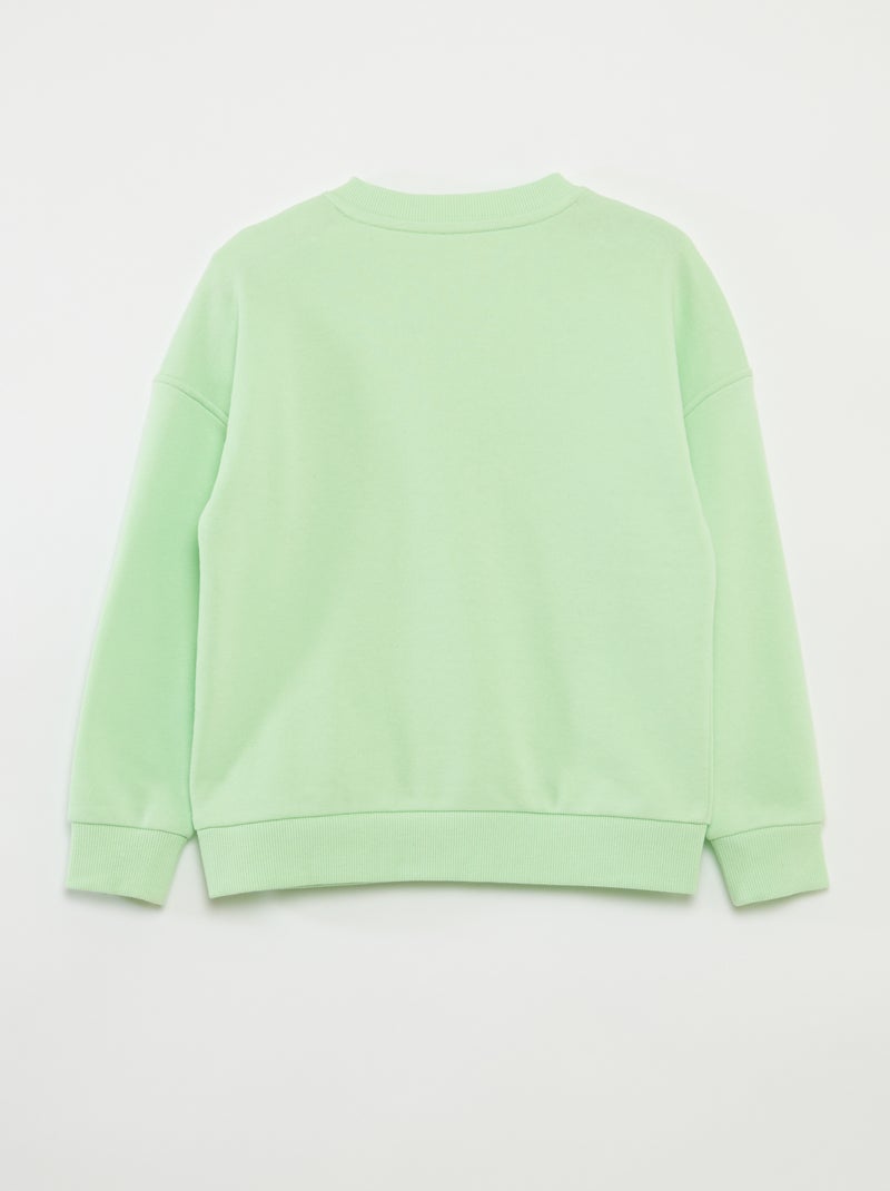 Bedrukte sweater - makkelijk aan te trekken collectie GROEN - Kiabi
