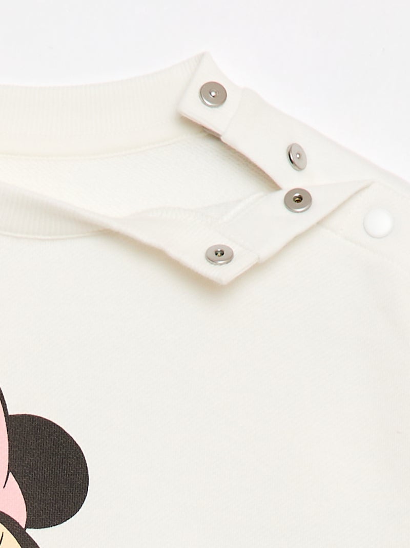 Bedrukte sweater - 'Minnie' 'Disney' - Makkelijk aan te trekken collectie Wit - Kiabi