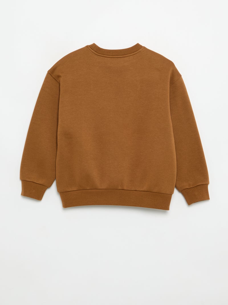 Bedrukte sweater Bruin - Kiabi