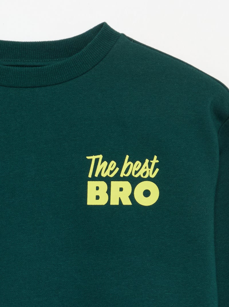 Bedrukte sweater Groen - Kiabi