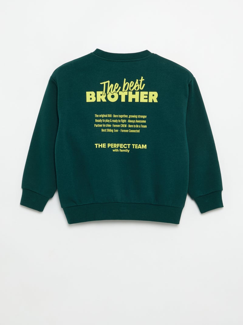 Bedrukte sweater Groen - Kiabi