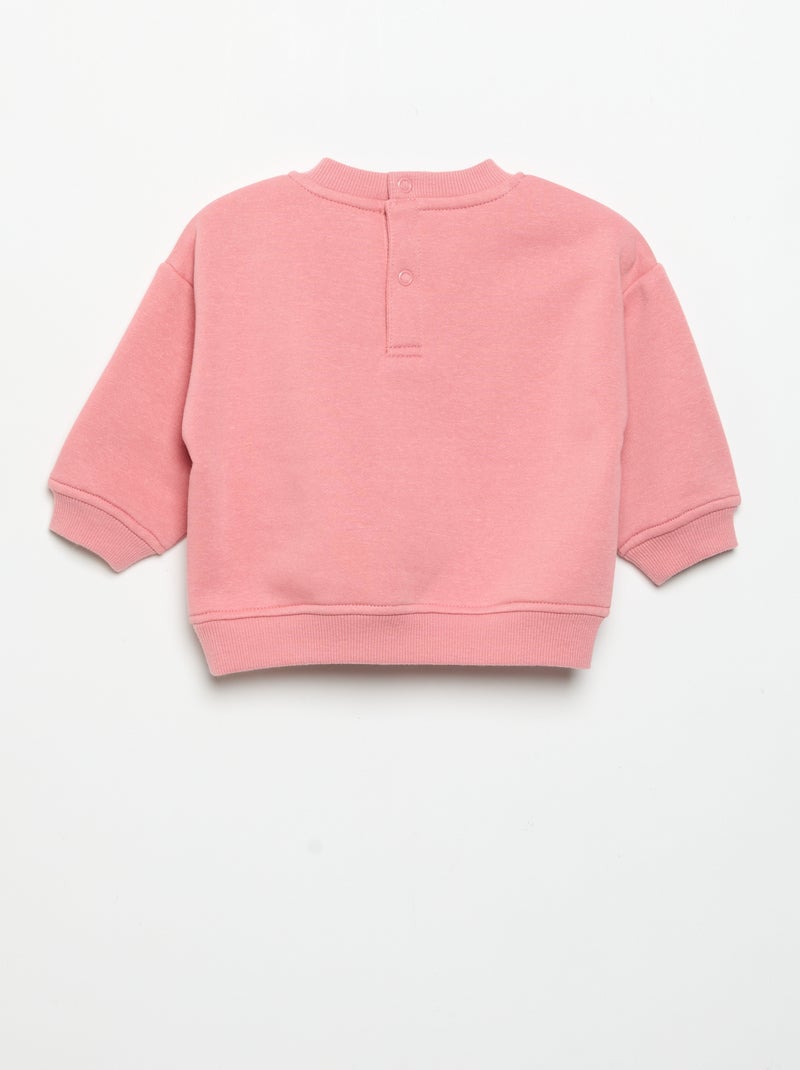 Bedrukte sweater met lange mouwen Rose - Kiabi