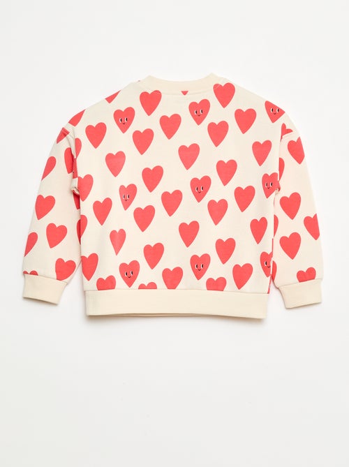 Bedrukte sweater met magnetische drukknoopjes op de schouder - So Easy - Kiabi