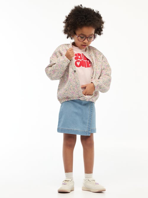 Bedrukte sweater met moltonlook - Makkelijk aan te trekken collectie - Kiabi