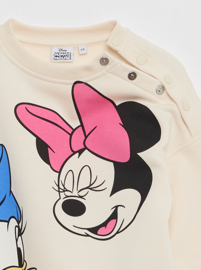 Bedrukte sweater 'Minnie' 'Disney' - gemakkelijk aan te trekken collectie Biege - Kiabi