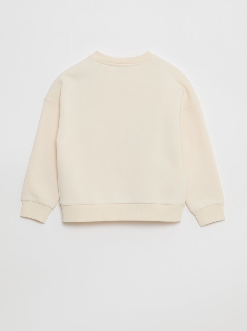 Bedrukte sweater 'Minnie' 'Disney' - gemakkelijk aan te trekken collectie Biege - Kiabi