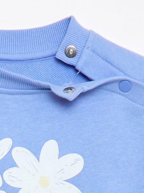 Bedrukte sweater van lichte molton - Makkelijk aan te trekken collectie - Kiabi