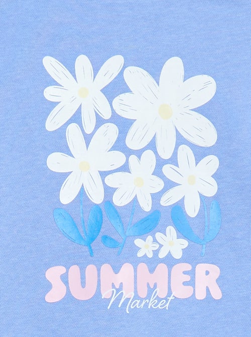 Bedrukte sweater van lichte molton - Makkelijk aan te trekken collectie - Kiabi