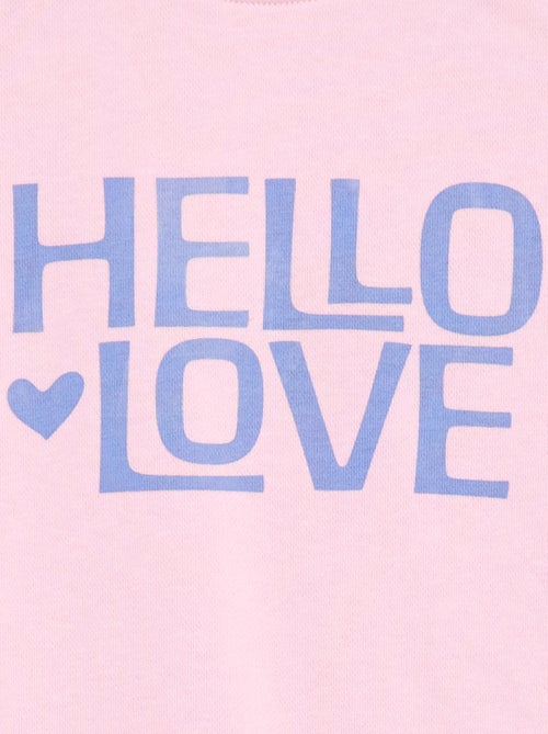 Bedrukte sweater van lichte molton - Makkelijk aan te trekken collectie - Kiabi