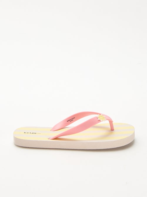 Bedrukte teenslippers - Kiabi