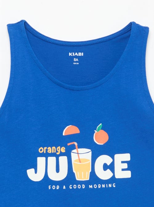 Bedrukte top met ronde hals - Kiabi