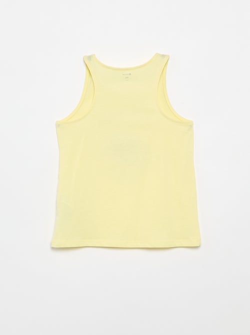 Bedrukte top met ronde hals - Kiabi