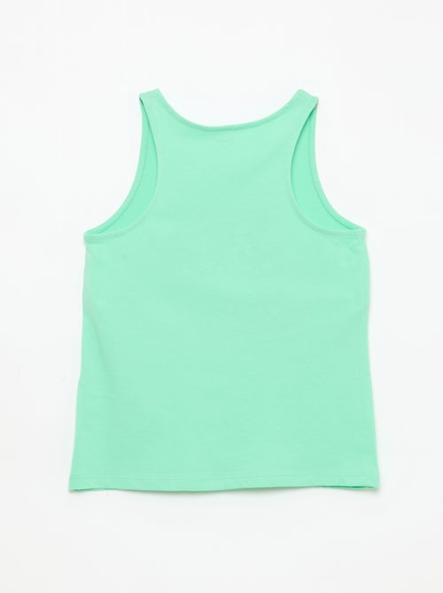 Bedrukte top met ronde hals - Kiabi