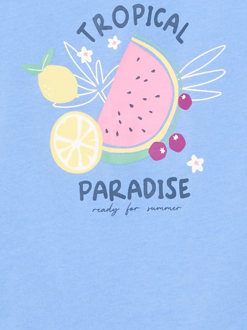 Bedrukte top met ronde hals - Kiabi