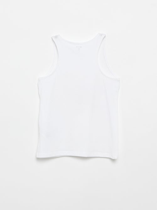 Bedrukte top met ronde hals - Kiabi