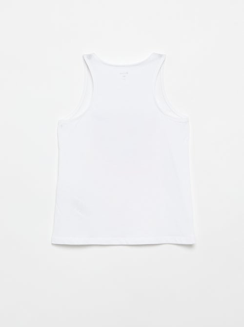 Bedrukte top met ronde hals - Kiabi