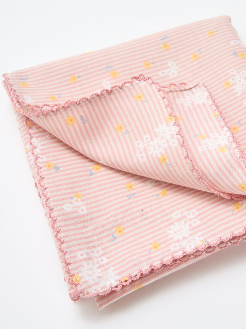 Bedrukte vierkante sjaal Rose - Kiabi