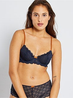 Beha met gebloemd kant - Kiabi