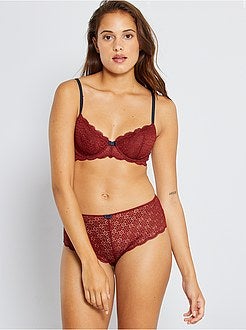 Beha met gebloemd kant - Kiabi