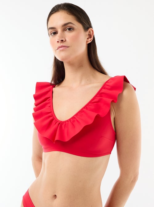 Beha met ruches van soepele microvezel - Kiabi