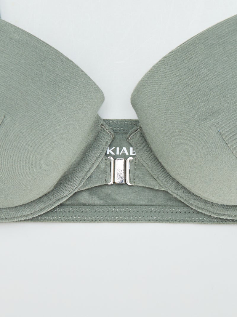 Beha met zachte cups - gemakkelijk aan te trekken collectie GROEN - Kiabi
