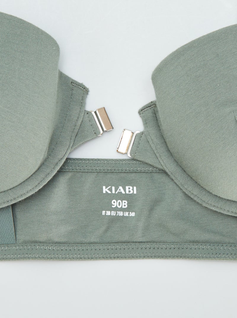 Beha met zachte cups - gemakkelijk aan te trekken collectie GROEN - Kiabi