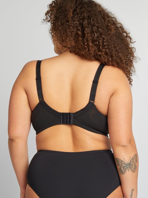Beha van mesh met borduursels - Kiabi