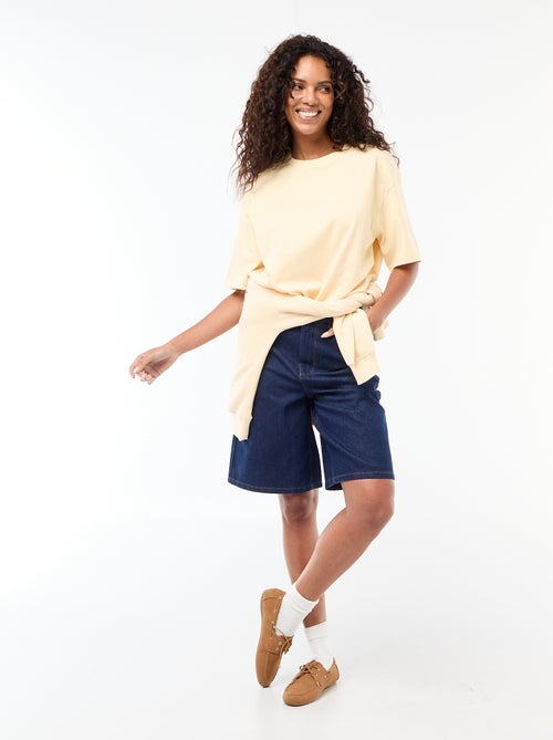 Bermuda jeans met hoge taille - Kiabi Bermuda jeans met hoge taille - Kiabi