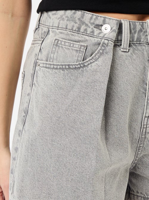 Bermuda jeans met hoge taille - Kiabi