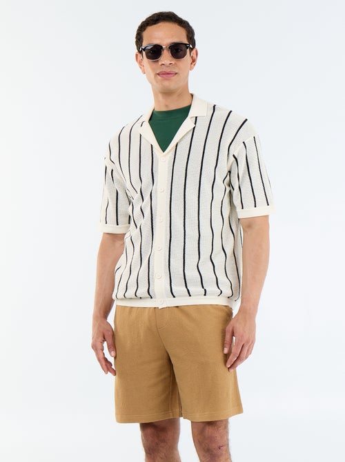 Bermuda met elastische taille en trekkoordjes - Kiabi