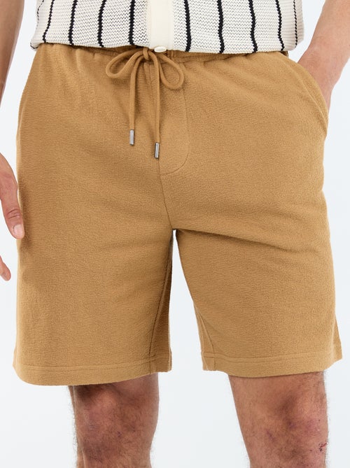 Bermuda met elastische taille en trekkoordjes - Kiabi