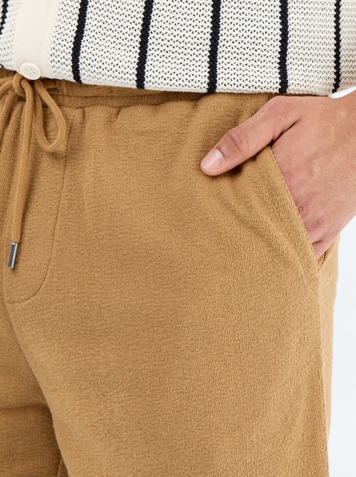 Bermuda met elastische taille en trekkoordjes - Kiabi
